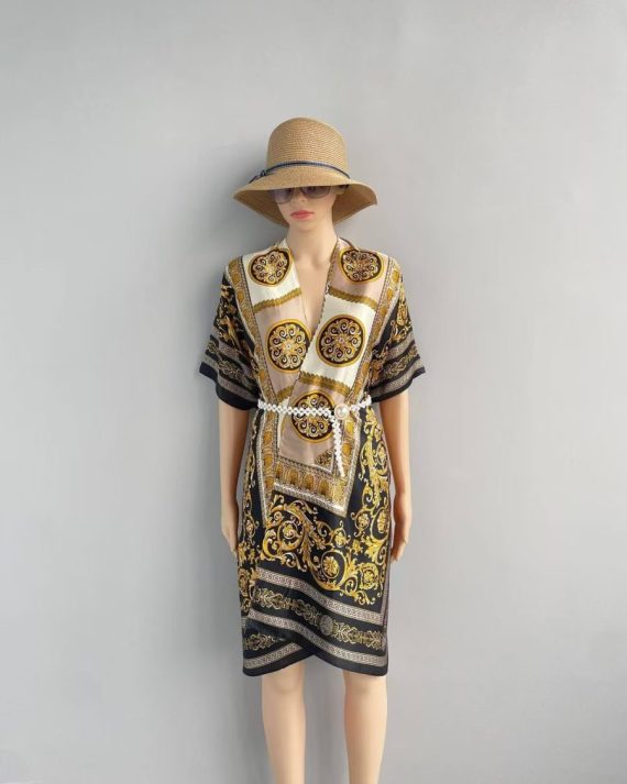 Luxury Albescent Gold Silk Cape Shawl - Drape Pakistan