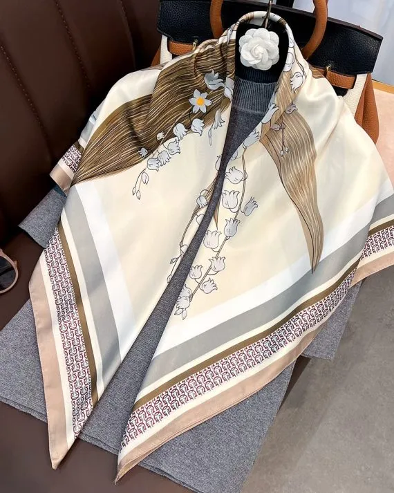 Chic Albescent White Head Scarf - Drape Pakistan