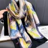 Elegant Amour Printed Silk Scarf - Drape Pakistan