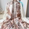Graceful Aqua Sandrift Printed Silk Scarf - Drape Pakistan