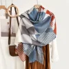 Majestic Avery Blue Printed Cotton Scarf - Drape Pakistan