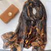 Chic Black Eel Printed Chiffon Scarf - Drape Pakistan