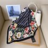 Opulent Black Petaline Satin Hair Scarf - Drape Pakistan