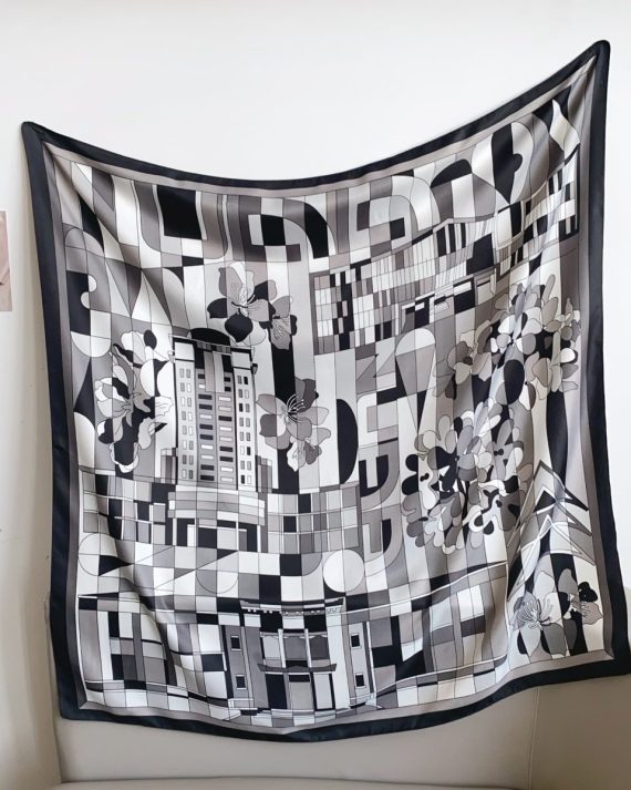 Signature Black Tonsec Head Scarf - Drape Pakistan
