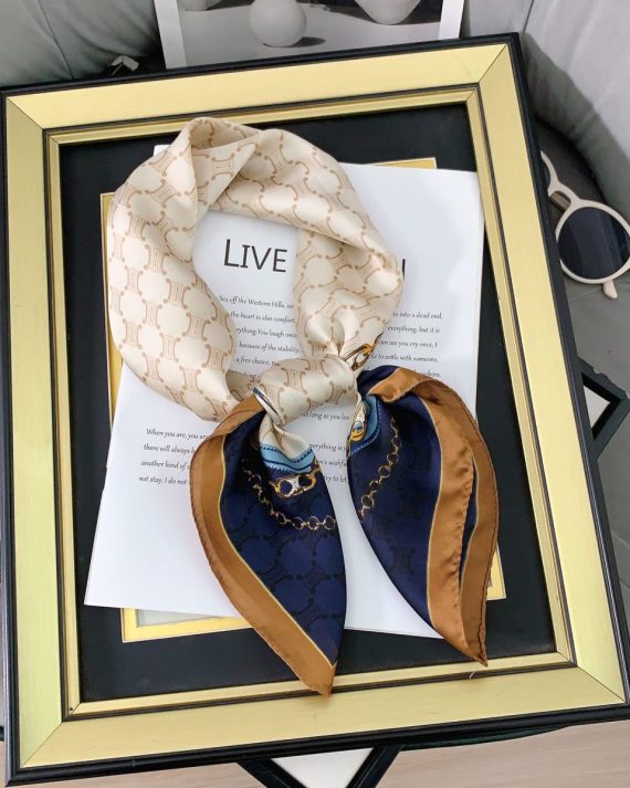 Sophisticated Bone White Satin Hair Scarf - Drape Pakistan