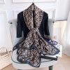 Majestic Bright Grey Printed Silk Scarf - Drape Pakistan
