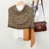 Graceful Brown Chalice Printed Cotton Scarf - Drape Pakistan