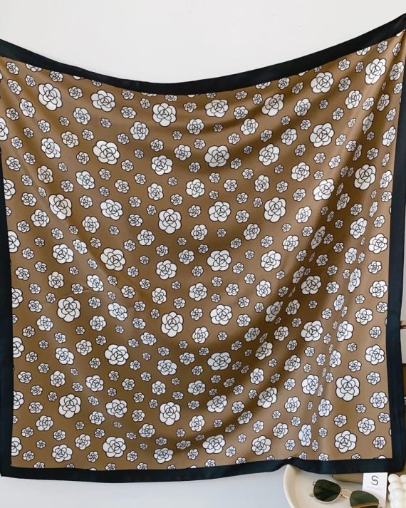 Luxury Brown Robe Head Scarf - Drape Pakistan