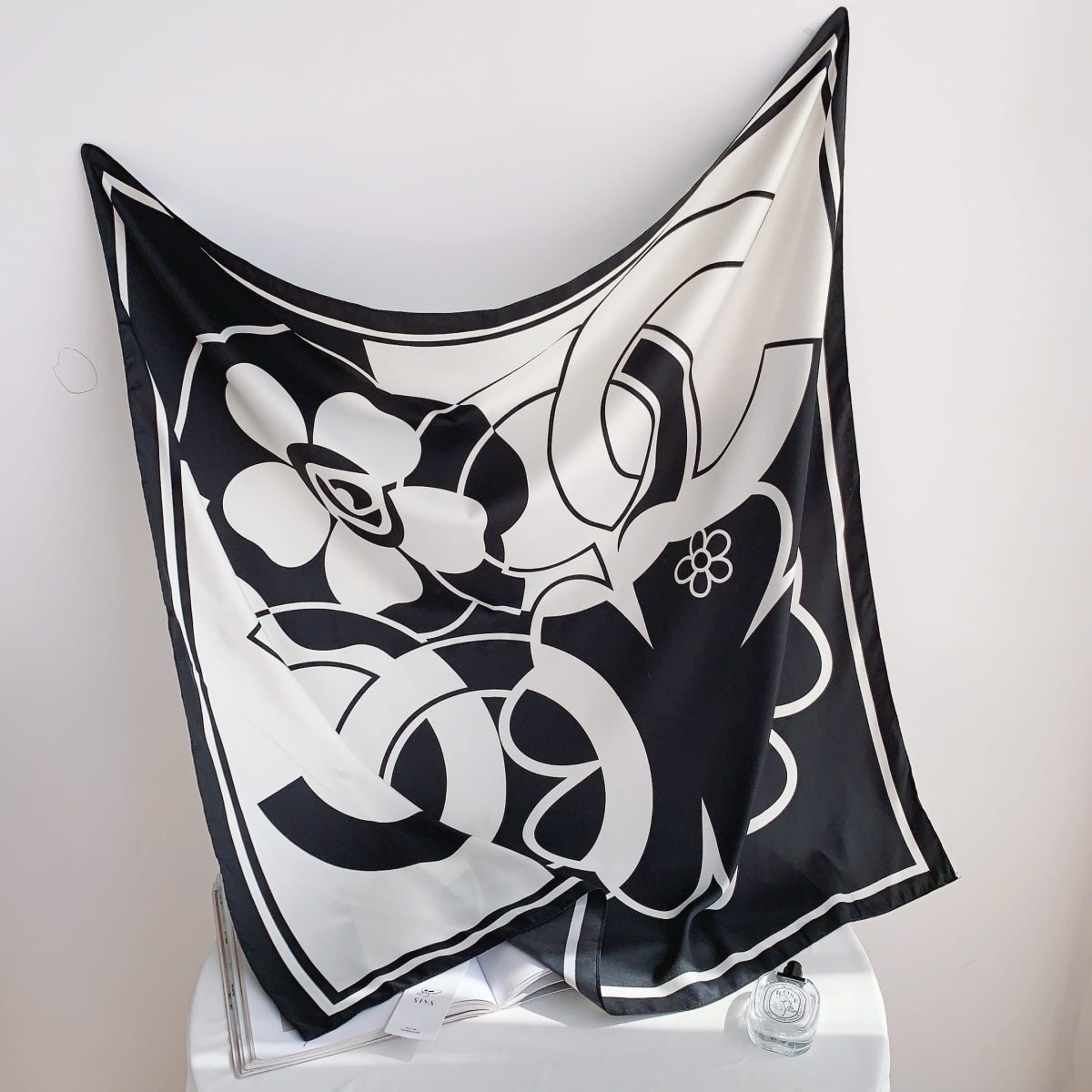 Premium Cloud Burst Head Scarf - styled on model