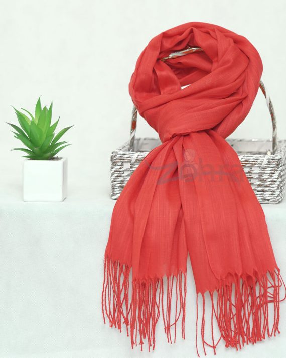 Majestic Cashmere Pale Red Hijab - Drape Pakistan