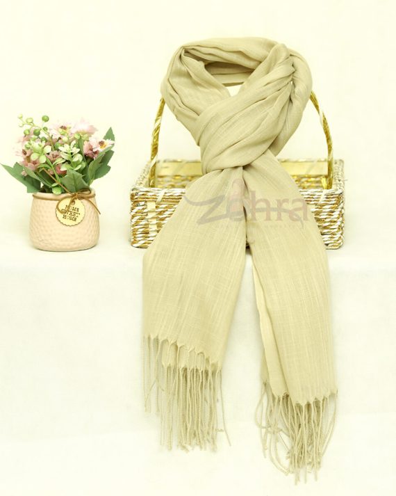 Signature Cashmere Peach Yellow Hijab - Drape Pakistan
