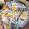 Luxe Casper Blue Satin Hair Scarf - Drape Pakistan