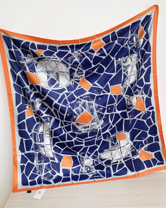Radiant Clematis Blue Head Scarf - Drape Pakistan