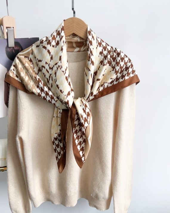 Majestic Copper Brown Head Scarf - Drape Pakistan