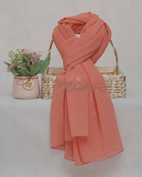 Luxe Coral Tree Niqab Set Instant Georgette Hijab - Drape Pakistan