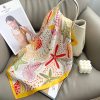 Timeless Coral Yellow Satin Hair Scarf - Drape Pakistan