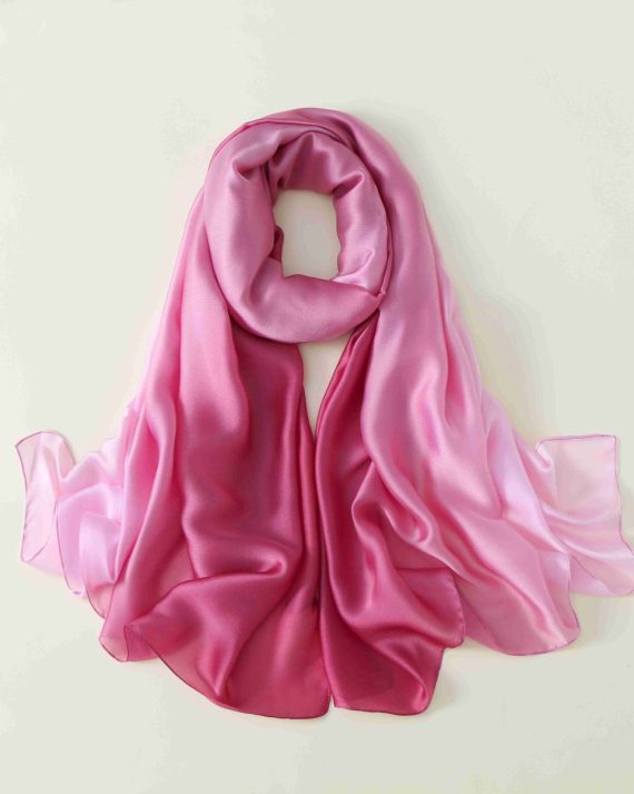 Classic Cotton Candy Printed Silk Scarf - Drape Pakistan
