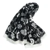 Premium Cynder Black Square Scarf 130x130 - Drape Pakistan