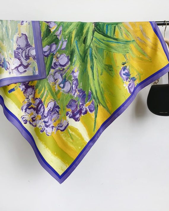 Chic Dahlia Purple Head Scarf - Drape Pakistan