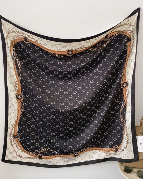 Elegant Diesel Black Head Scarf - Drape Pakistan