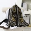 Majestic Dirt Pesto Printed Silk Scarf - Drape Pakistan