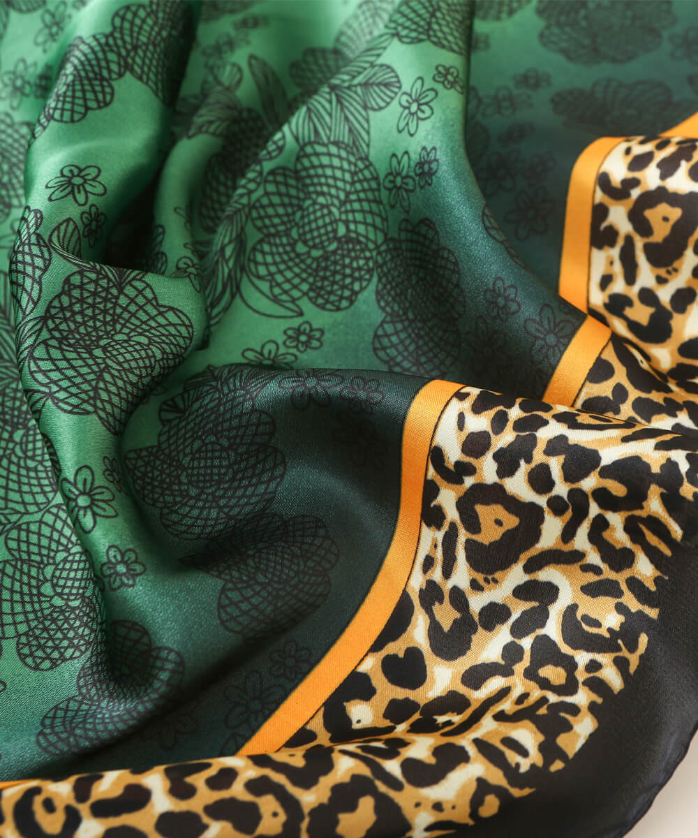 Luxe Emerald Green Scarf - folded detail