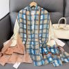 Opulent Flax Creek Printed Cotton Scarf - Drape Pakistan
