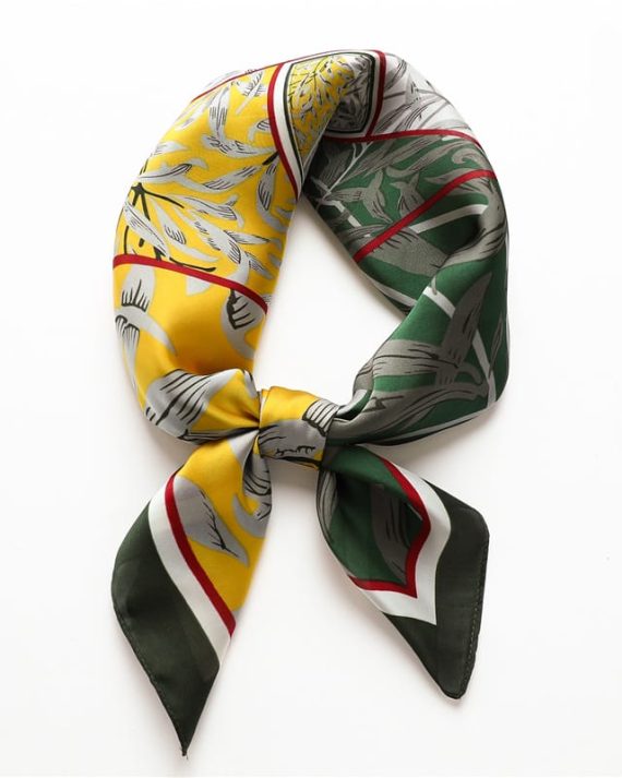 Sophisticated Finch Green Satin Hair Scarf - Drape Pakistan