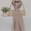 Premium Georgette Chiffon Clam Shell Hijab - Drape Pakistan