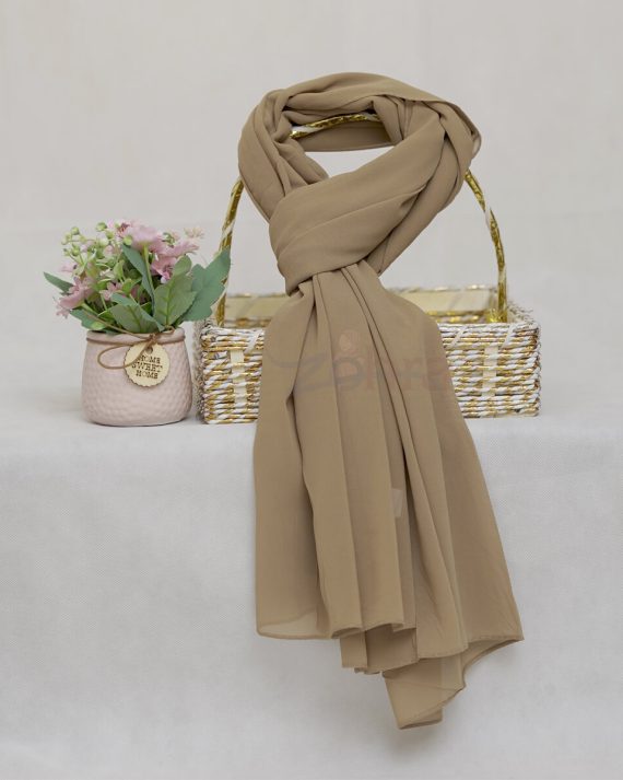 Timeless Georgette Chiffon Granite Green Hijab - Drape Pakistan