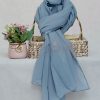 Classic Georgette Chiffon Regent Grey Hijab - Drape Pakistan