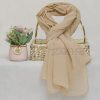 Signature Georgette Chiffon Very Light Brown Hijab - Drape Pakistan