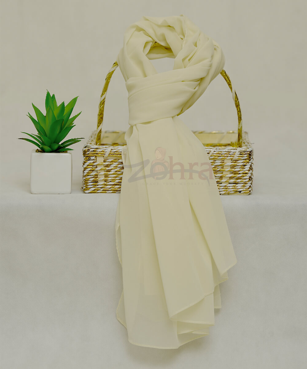 Timeless Georgette Chiffon Winter Hazel Hijab - Drape Pakistan