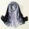 Premium Ghost Grey Printed Silk Scarf - Drape Pakistan