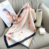 Premium Grained White Satin Hair Scarf - Drape Pakistan
