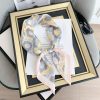 Exquisite Grey Chateau Satin Hair Scarf - Drape Pakistan