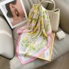 Radiant Guana White Satin Hair Scarf - Drape Pakistan