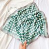 Opulent Halt Green Satin Hair Scarf - Drape Pakistan