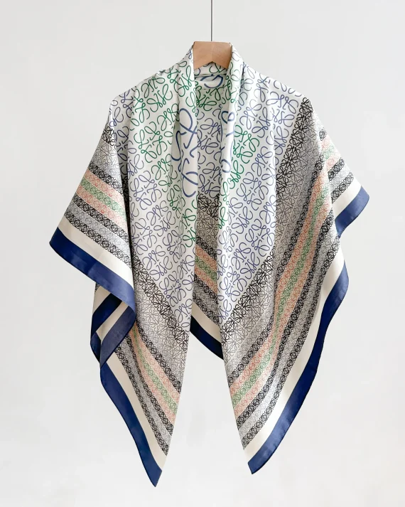 Radiant Heathered Cream Square Scarf 130x130 - Drape Pakistan