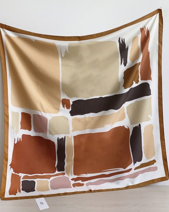 Signature Khaki Brown Head Scarf - Drape Pakistan