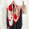 Luxe Lifeguard Red Head Scarf - Drape Pakistan