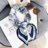 Chic Lilac Blue Satin Hair Scarf - Drape Pakistan
