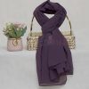 Opulent Georgette Chiffon Magenta Matterhorn Hijab - Drape Pakistan