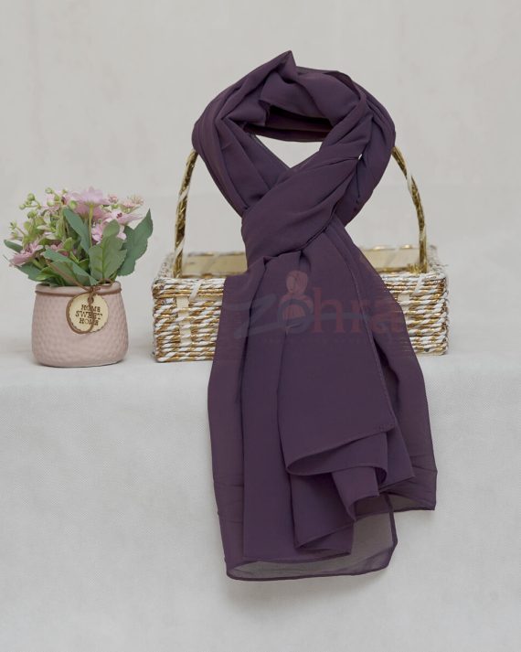 Opulent Georgette Chiffon Magenta Matterhorn Hijab - Drape Pakistan