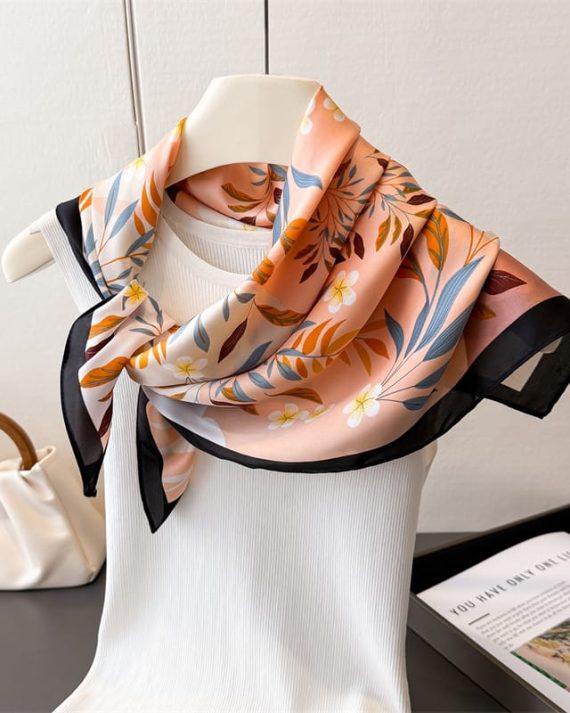 Exquisite Mandys Pink Satin Hair Scarf - Drape Pakistan
