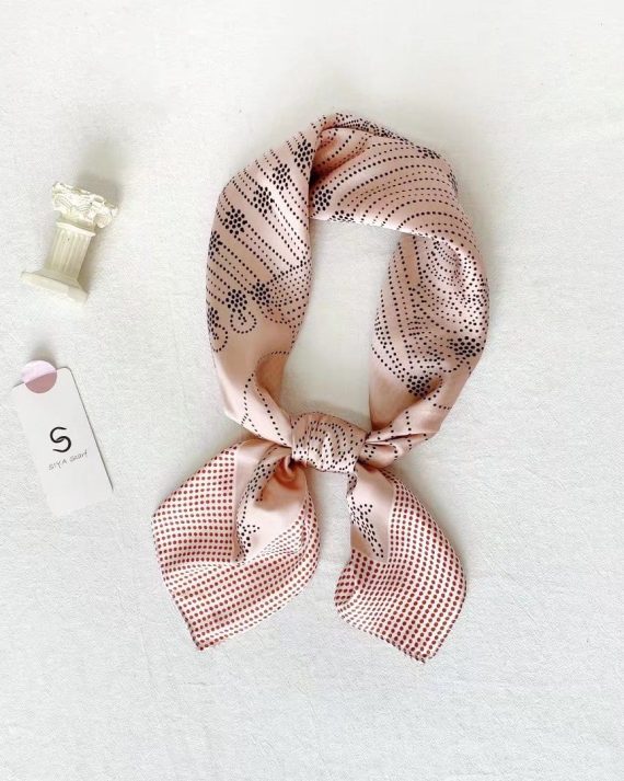 Luxury Merino Pink Satin Hair Scarf - Drape Pakistan