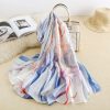Exquisite Metallic Silver Printed Silk Scarf - Drape Pakistan