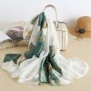 Chic Mineral Green Printed Silk Scarf - Drape Pakistan