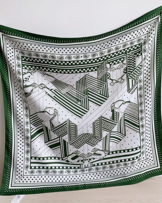 Premium Nouvri Green Head Scarf - Drape Pakistan