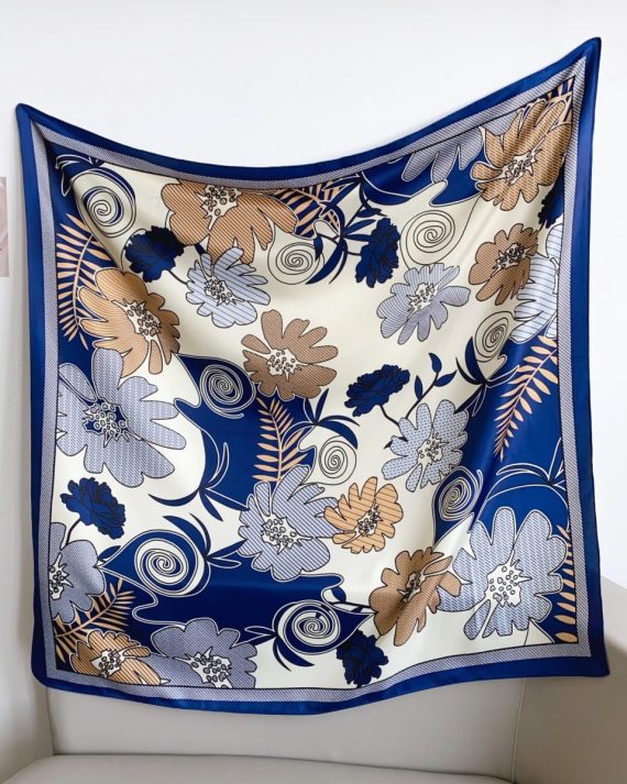 Radiant Nuite Blue Head Scarf - Drape Pakistan
